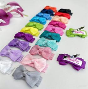 img 1 attached to PUCH-KO™ Newborn Baby Snap Hair Clips: Tiny Bow Non 🎀 Slip Barrettes for Infant Fine Hair - Mini Bow Girl Essentials
