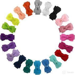 img 4 attached to PUCH-KO™ Newborn Baby Snap Hair Clips: Tiny Bow Non 🎀 Slip Barrettes for Infant Fine Hair - Mini Bow Girl Essentials