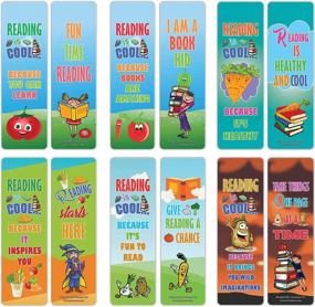 img 4 attached to Creanoso Cool Vegetable Reading Sayings Bookmarks (60-Pack) – Stocking Stuffers Gift For Kids, Boys & Girls, Teens – Party Favors Supplies – Book Reading Rewards Gifts Incentive – Great Giveaways Set