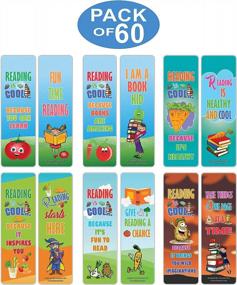 img 3 attached to Закладки Creanoso Cool Vegetable Reading Sayings Bookmarks (60 шт.) — Подарочные чулки для детей, мальчиков и девочек, подростков — Сувениры для вечеринок — Награды за чтение книг Поощрение подарков — Набор отличных подарков