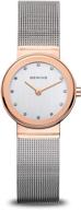 bering time women's slim watch 10126-066 - 26mm case, ⌚ classic collection, stainless steel strap, scratch-resistant sapphire crystal - minimalistic danish design логотип