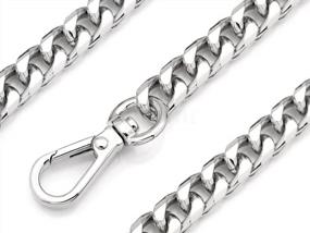 img 4 attached to Silver 55 Inch Purse Chain Strap Crossbody Aluminium Handle Replacement Clutch Mini Pochette Accessories (AL55VK7)