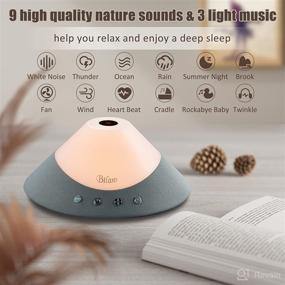 img 3 attached to 🌙 Adjustable Warm Night Light with Remote Control - White Noise Machine, Sleep Aid with 12 Soothing Nature Sounds, Auto-Off Timer, Sleep Therapy for Baby and Adult, Noise Canceling Device