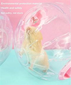 img 1 attached to Transparent 4.9-inch BeSimple Hamster Exercise Ball - Mini Running Wheel for Dwarf Hamster, Small Animals - Small Pet Rat Mice Running Activity Exercise Ball - Pink