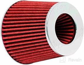 img 3 attached to 🔍 K&amp;N Universal Clamp-On Air Intake Filter: High Performance Premium Filter for Enhanced Engine Efficiency: 4" Diameter, 5.5" Height, 1.125" Length: Washable &amp; Durable: Round Tapered Shape: RG-1001RD