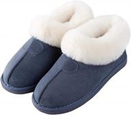 watmaid women's non-slip memory foam slippers with fur for indoor and outdoor winter comfort logo
