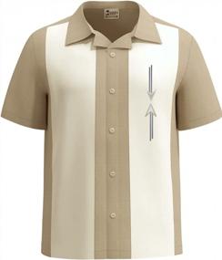 img 3 attached to Vintage Cuban Style Men'S Bowling Shirt: Lucky Paradise Tom Collins Guayabera Dress Shirt