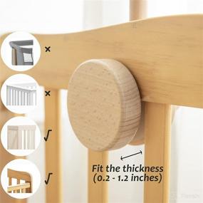 img 2 attached to 🔨 Lanttoe Wooden Crib Mobile Arm 33 Inches for Baby Nursery - Baby Mobile for Crib with Matching Nursery Mobile Attachment - Enhanced Silicone Gasket Anti-Slip Clamping System