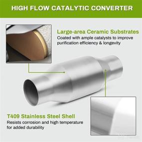 img 1 attached to 🚗 AUTOSAVER88 ATCC0006 2.5" Inlet/Outlet Universal Catalytic Converter - EPA Compliant