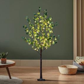 img 4 attached to Bring Elegant Ambiance To Any Space With Lightshare'S 5FT Lighted Eucalyptus Tree: Ideal For Weddings, Holidays, Parties & More!