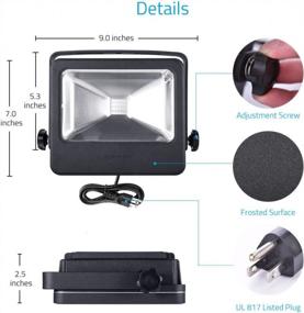 img 2 attached to LOFTEK 30W RGB Flood Light With Plug Adapter, Outdoor Color Changing Spotlight With Dimming And Memory Setting Function, Waterproof IP65 Outdoor Light For Lawn And Garden, Black