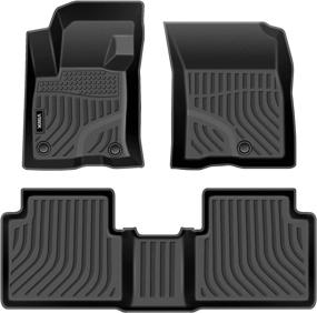 img 4 attached to 🚗 VIWIK Floor Mats for 2020 2021 2022 Escape (Non-Hybrid) | All-Weather Custom Car Liners Set | Front & Rear Full Coverage | TPE Black Automotive Mats