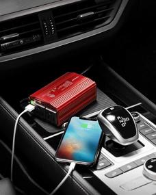 img 3 attached to 🔌 Vansoet 300W Power Inverter Car Adapter DC 12V to AC 110V with Dual 4.2A Smart USB Ports - Ideal Car Accessory Inverter for Laptops, Phones, and Cameras