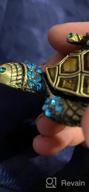 img 1 attached to Hand-Painted Enamel Sea Turtle Trinket Box With Bejeweled Jewelry - Perfect Ring Holder Gift For Girls And Women - YU FENG Collectible Figurine review by Gabriela Alexander