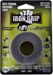 img 4 attached to Gray Self-Fusing Silicone Tape Roll, 1" X 10 Ft - IPG Iron Grip For Tight And Strong Bond