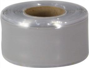 img 1 attached to Gray Self-Fusing Silicone Tape Roll, 1" X 10 Ft - IPG Iron Grip For Tight And Strong Bond
