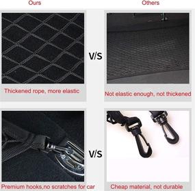 img 2 attached to 🚗 Maximize Your Car's Rear Cargo Space with the 35x22 inch Trunk Storage Organizer Net and Mounting Kit for Hatchback