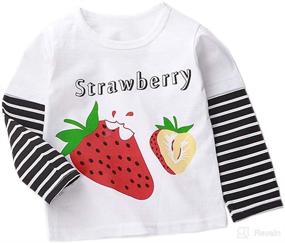 img 3 attached to Toddler Comfort Sleeve T Shirt Dinosaur Apparel & Accessories Baby Girls