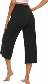 img 1 attached to OYANUS Women'S Casual Summer Capris: Comfy Drawstring Wide Leg Pants With Pockets