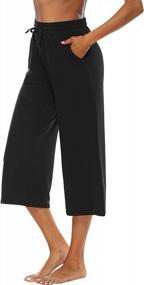 img 2 attached to OYANUS Women'S Casual Summer Capris: Comfy Drawstring Wide Leg Pants With Pockets