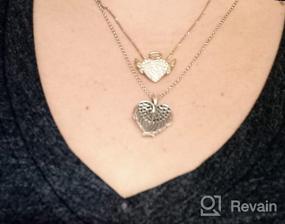 img 5 attached to 👼 Sterling Silver Angel Wing Heart Locket Necklace - SOULMEET: Holds Picture Photo Locket Pendant, You are My Angel