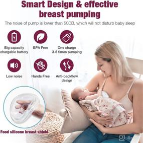 img 1 attached to 🤱 Hands-Free Wearable Double Electric Breast Pump – LCD Display, Low Noise, 4 Modes, 21 Levels, Portable & Cordless, 1500mAh, 24mm Flange – Pink