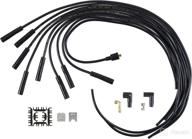 🔌 super stock spiral universal 8mm spark plug wire set - accel, black logo