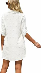 img 3 attached to Stay Stylish On The Beach With YIBOCK'S Chiffon Swimsuit Coverup Dress Shirt For Women