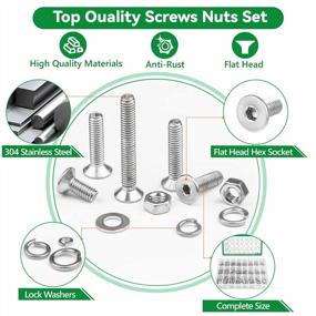 img 2 attached to Complete Stainless Steel Nuts And Bolts Assortment Kit With Hex Wrenches - A Must-Have For DIY And Industrial Projects