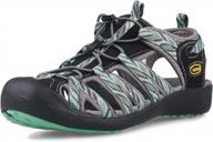 women's closed toe waterproof lightweight adjustable hiking sandals, breathable for beach summer adventure outdoor sport logo