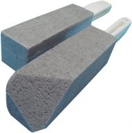 🧼 pumice stone toilet cleaner with handle – effectively removes limescale, hard water rings – ideal for bathtubs, kitchen sinks, grills, pools, and household cleaning – gray (2 pack) logo