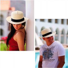 img 2 attached to мужская соломенная шляпа Gamboa Panama | Летние пляжные шляпы для мужчин и женщин