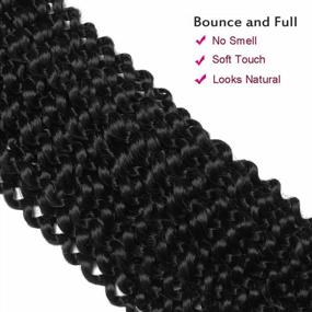 img 1 attached to Get A Bohemian Look With Ubeleco'S Black 18 Inch Passion Twist Crochet Hair - Water Wave Texture With 22 Strands/Pack