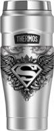 дорожный стакан из нержавеющей стали с логотипом супермена на 16 унций с вакуумной изоляцией и двойными стенками от thermos sainless king логотип