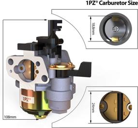 img 2 attached to 🏍️ 1PZ BA5-CA1 Carburetor Carb: Superior Performance for Baja Mini Bike 196cc 5.5hp 6.5hp Warrior Heat MB165 MB200