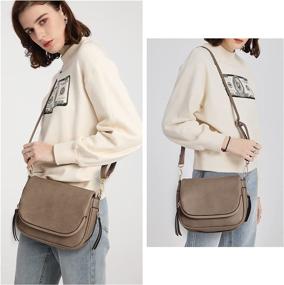 img 3 attached to 👜 Stylish Crossbody Leather Shoulder Handbags with Multiple Pockets for Women's Essentials: Discover the Perfect Combo of Functionality and Style!