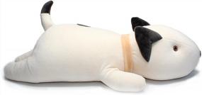 img 1 attached to 🐶 Bull Terrier Dog Big Hugging Pillow Soft Plush Toy Stuffed Animals White 21-inch by Vintoys