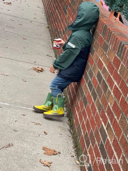 img 1 attached to 👞 Dripdrop Toddler Printed Waterproof Handles Boys' Shoes: Stylish & Resilient Boots for Little Feet! review by Eric Miller