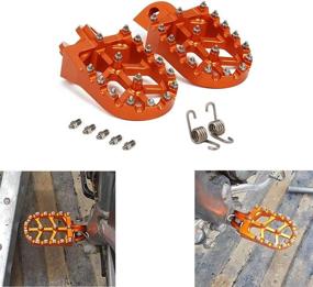 img 4 attached to 🏍️ Forged Aluminum CNC Foot Pegs with Spring and Teeth for SX XC EXC MXC XCW SXS SXS-F TC TE FE FC RR 2T X-TRAINER - High-performance Motorcycle Foot Rests