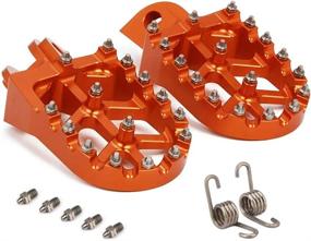 img 2 attached to 🏍️ Forged Aluminum CNC Foot Pegs with Spring and Teeth for SX XC EXC MXC XCW SXS SXS-F TC TE FE FC RR 2T X-TRAINER - High-performance Motorcycle Foot Rests