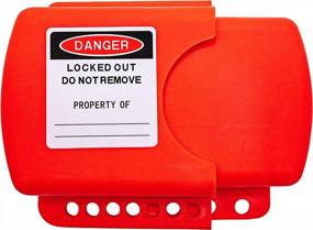 img 4 attached to Premium Grade Polypropylene TRADESAFE Adjustable Flanged Ball Valve Lockout Tagout Device - Red Lock For 2 Inch To 4-1/2 Inch Gas, Oil Or Water Valves.