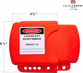 img 3 attached to Premium Grade Polypropylene TRADESAFE Adjustable Flanged Ball Valve Lockout Tagout Device - Red Lock For 2 Inch To 4-1/2 Inch Gas, Oil Or Water Valves.