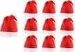 bulk christmas santa hats for adults - classic red xmas holiday party costume logo