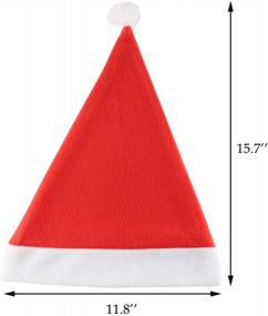 img 3 attached to Bulk Christmas Santa Hats For Adults - Classic Red Xmas Holiday Party Costume
