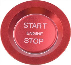 img 4 attached to CITALL 2PCS / Set Engine Start Stop Ignition Switch Button Cover Ring Trim Sticker Fit For Land Rover Discovery Sport - RED