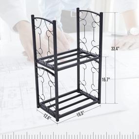 img 2 attached to PHI VILLA 2-Layer Firewood Rack Heavy Duty Double-Layer Fireplace Wood Holder Sorting Storage Rack For Outdoor Indoor Decoration