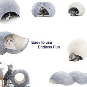 img 3 attached to 🐱 K1 D.Ball Cat Toy Ball, Indoor Cat Tunnel, Interactive Cat Toy 8-in-1 Bed Cave Condos, Portable & Foldable Multi-Function Scratch Resistant Fun Cat Toys for Indoor Cats