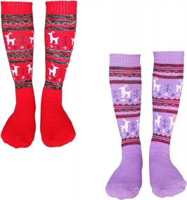 img 4 attached to Kids Ski Socks For Winter - 1 Or 3 Pack Warm Snowboard Thermal Socks For Boys, Girls, And Toddlers (XS/S, 4-13 Years)