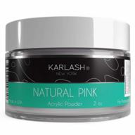 karlash professional акриловая пудра натуральный розовый 2 унции логотип