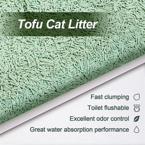 img 3 attached to 🐾 YODUPES Tofu Cat Litter - Clumping, Flushable, Low Tracking, Lightweight, Natural, Odor Control, 99.9% Dust Free - 10.6 LB Total (Pack of 2)